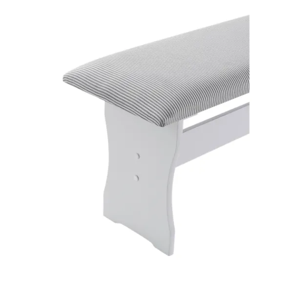 Dining Sets-Kirkland's Home White And Upholstered 3-Pc Dining Nook Set Gray