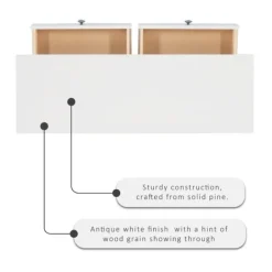Entryway Furniture-Kirkland's Home White Antique Pine X Console Table
