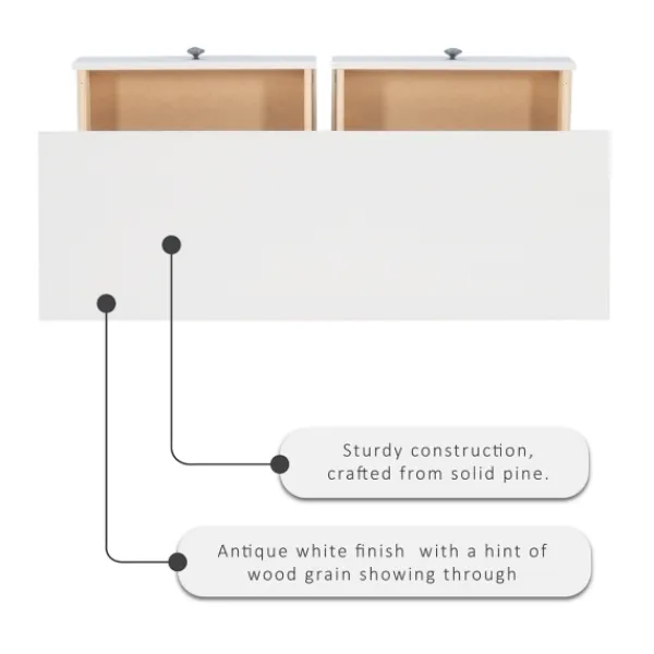 Entryway Furniture-Kirkland's Home White Antique Pine X Console Table