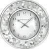 Clocks-Kirkland's Home White Arabesque Mosaic Frame Wall Clock