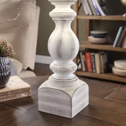 Table Lamps-Kirkland's Home White Balastra Table Lamp With Square Base Tan