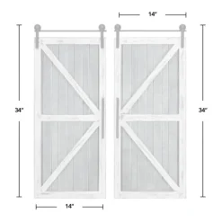 Wall Plaques-Kirkland's Home White Barn Door Galvanized Wall Plaques, Set Of 2 Gray