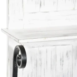 Shelves-Kirkland's Home White Beadboard Shelves With Towel Bar Rack
