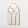 Wall Plaques-Kirkland's Home White Beaded Wood Arched Wall Plaque White/Tan