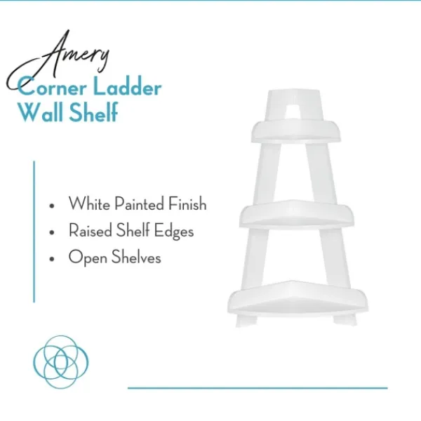 Shelves-Kirkland's Home White Corner Ladder Shelf