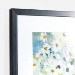 Framed Art-Kirkland's Home White Daisies In Blue Vase Framed Art Print White/Blue