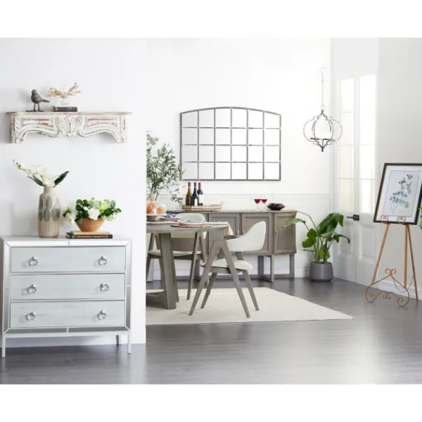 Shelves-Kirkland's Home White Distressed Carved Wood Acanthus Wall Shelf