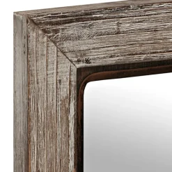 Decorative Mirrors-Kirkland's Home White Distressed Panel Wall Mirror