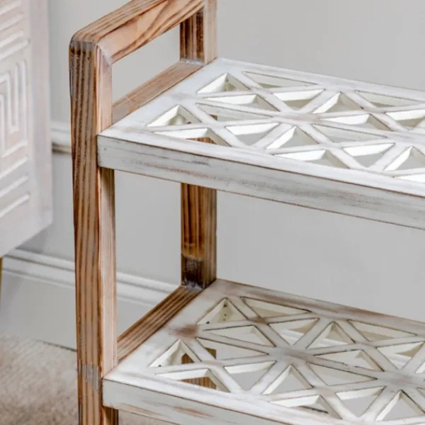 Bookshelves-Kirkland's Home White Distressed Wood Bookshelf