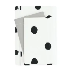 Duvets-Kirkland's Home White Dotted Reversible 2-Pc. Twin Duvet Cover Set White/Gray