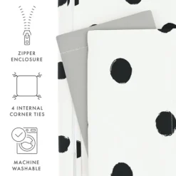 Duvets-Kirkland's Home White Dotted Reversible 2-Pc. Twin Duvet Cover Set White/Gray