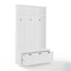 Entryway Furniture-Kirkland's Home White Ellison Hall Tree With Storage Bench