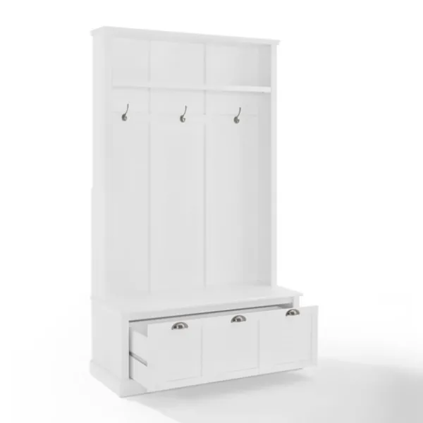 Entryway Furniture-Kirkland's Home White Ellison Hall Tree With Storage Bench
