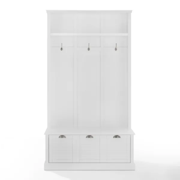 Entryway Furniture-Kirkland's Home White Ellison Hall Tree With Storage Bench