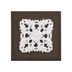 Wall Plaques-Kirkland's Home White Embellished Trinity Wall Plaques, Set Of 3 Brown/White