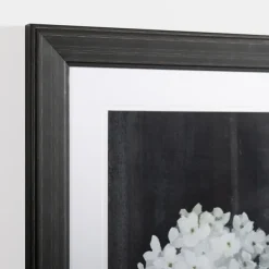Framed Art-Kirkland's Home White Flower On Black I Framed Art Print White/Black