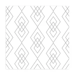 Wall Murals & Wall Decals-Kirkland's Home White Geometric Diamond Peel And Stick Wall Mural Gray/White