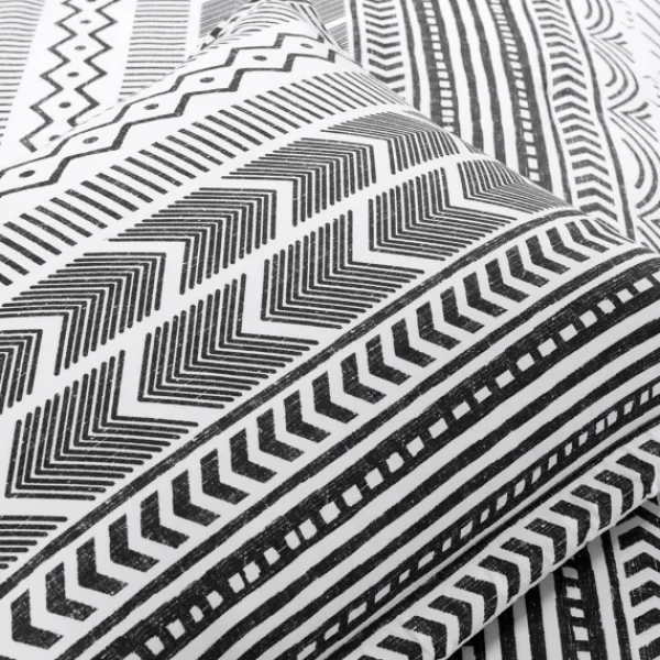 Comforters-Kirkland's Home White Geometric King 5-Pc. Comforter Set Black