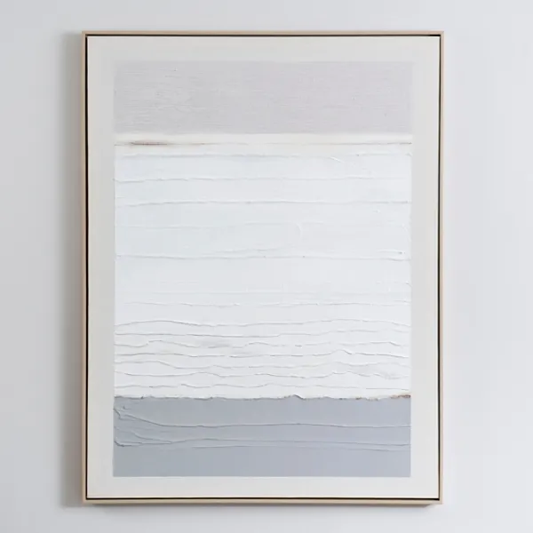 Framed Art-Kirkland's Home White Gray Abstract Framed Wall Art White/Gray