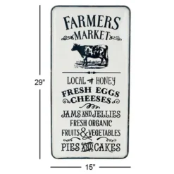 Wall Quotes & Signs-Kirkland's Home White Iron Farmer'S Market Wall Plaque White/Black