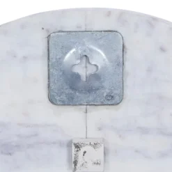 Clocks-Kirkland's Home White Marble And Gold Accent Wall Clock, 15 In.