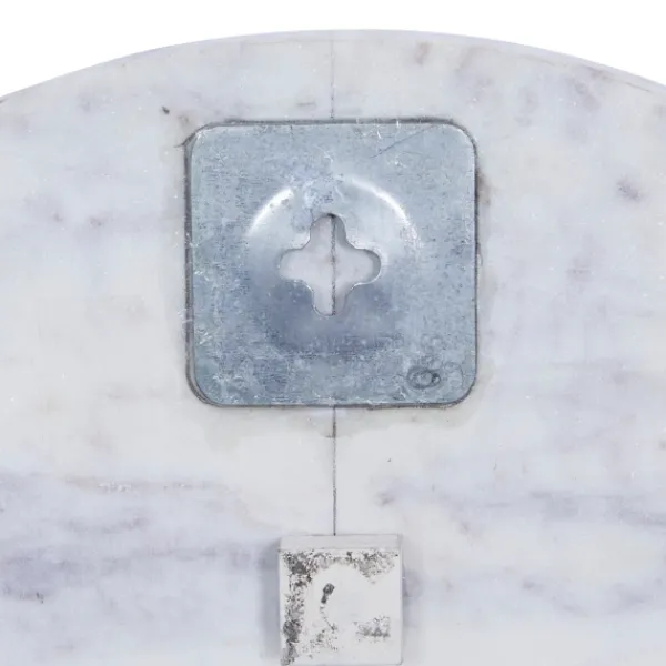 Clocks-Kirkland's Home White Marble And Gold Accent Wall Clock, 15 In.