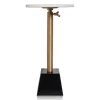 Accent & End Tables-Kirkland's Home White Marble Top Tapered Base Accent Table, 12 In.