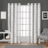 Curtains & Drapes-Kirkland's Home White Paton Curtain Panel Set, 108 In. White/Silver