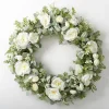 Wreaths-Kirkland's Home White Peony And Greenery Wreath White/Green