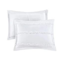 Comforters-Kirkland's Home White Quilted California King 5-Pc. Comforter Set White/Blue