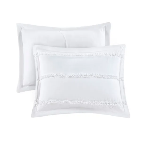 Comforters-Kirkland's Home White Quilted King 5-Pc. Comforter Set White/Blue