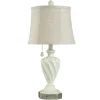 Table Lamps-Kirkland's Home White Resin Swirl Table Lamp Tan