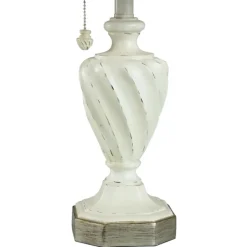 Table Lamps-Kirkland's Home White Resin Swirl Table Lamp Tan