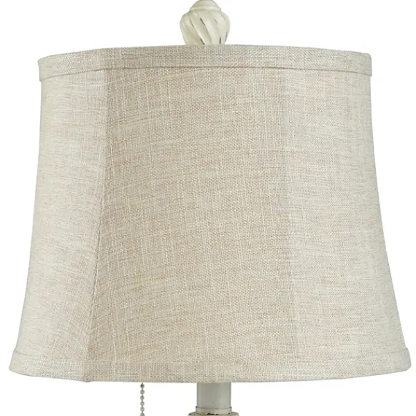 Table Lamps-Kirkland's Home White Resin Swirl Table Lamp Tan