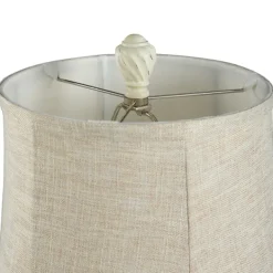 Table Lamps-Kirkland's Home White Resin Swirl Table Lamp Tan