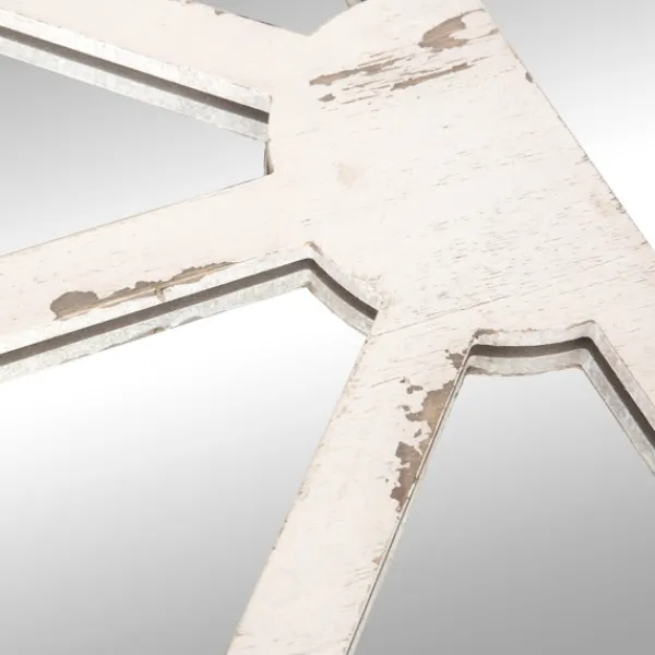 Decorative Mirrors-Kirkland's Home White Rustic Windowpane Arch Mirror