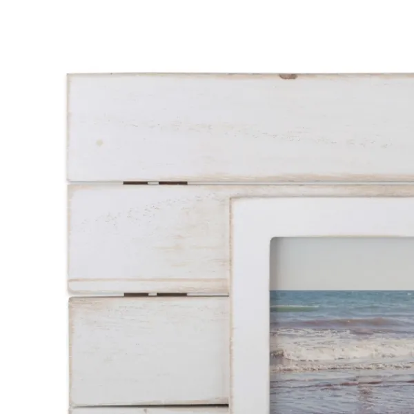 Picture Frames-Kirkland's Home White Shiplap Picture Frame, 4X6