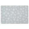 Kitchen & Floor Mats-Kirkland's Home White Snowflake Christmas Kitchen Mat Gray