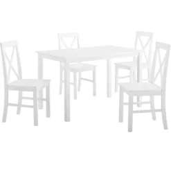 Dining Sets-Kirkland's Home White Solid Wood 5-Pc. Dining Set