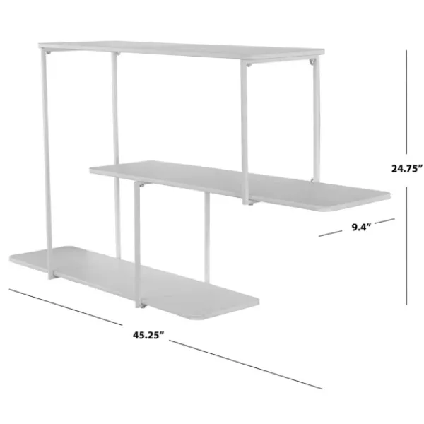 Shelves-Kirkland's Home White Staggered 3-Tier Wall Shelf