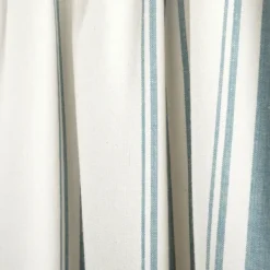 Curtains & Drapes-Kirkland's Home White Stripe Cafe Curtain Panel Set, 36 In. Blue