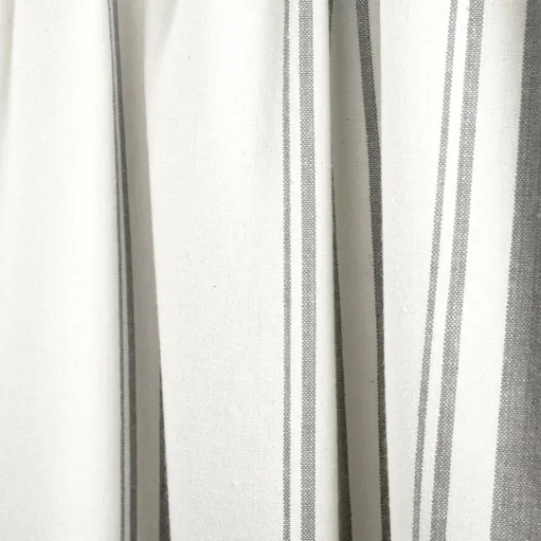 Curtains & Drapes-Kirkland's Home White Stripe Cafe Curtain Panel Set, 36 In. Gray