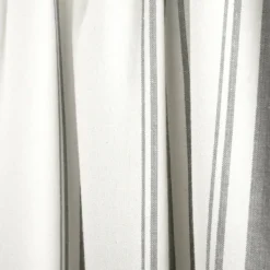 Curtains & Drapes-Kirkland's Home White Stripe Cafe Curtain Panel Set, 24 In. Gray