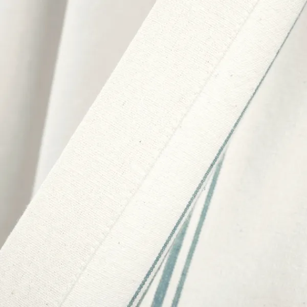 Curtains & Drapes-Kirkland's Home White Stripe Cafe Curtain Panel Set, 24 In. Blue