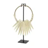 Statues & Figurines-Kirkland's Home White Teak Wood Necklace Sculpture Ivory