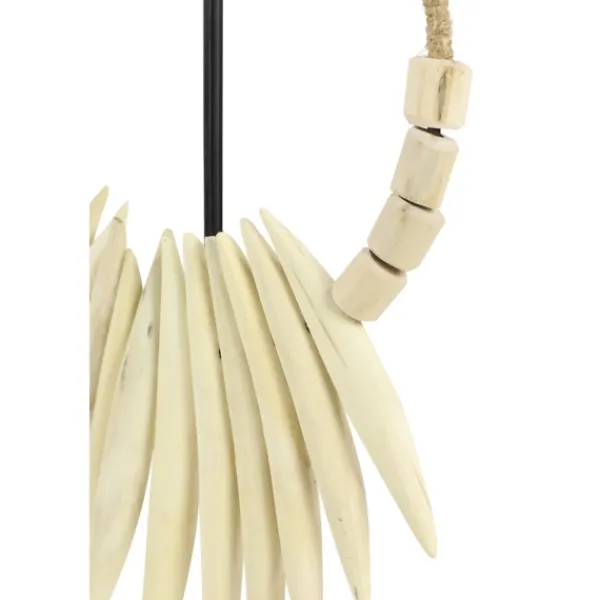 Statues & Figurines-Kirkland's Home White Teak Wood Necklace Sculpture Ivory