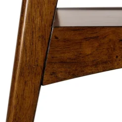 Accent & End Tables-Kirkland's Home White Top And Pecan Wood Mid-Century Modern Table Brown