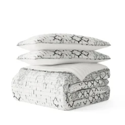 Quilts-Kirkland's Home White Trellis Reversible 3-Pc. Queen Quilt Set White/Gray