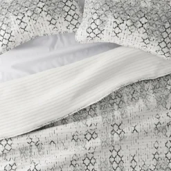 Quilts-Kirkland's Home White Trellis Reversible 3-Pc. King Quilt Set White/Gray
