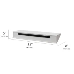 Shelves-Kirkland's Home White Wedge Wood Large Floating Shelf